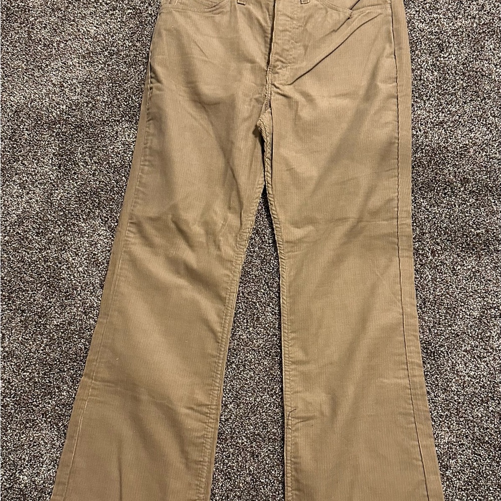 New with tags Vintage 1970’s Montgomery 1972 Tan Corduroy Pants 33 X 30 - Picture 3 of 8